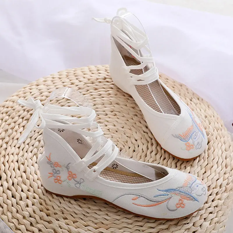 Zapatos De Mujer Women Classic Comfort Summer Anti Skid Floral Embroidery Flat Shoes Female Casual Sweet Pro Dance Shoes G6184f