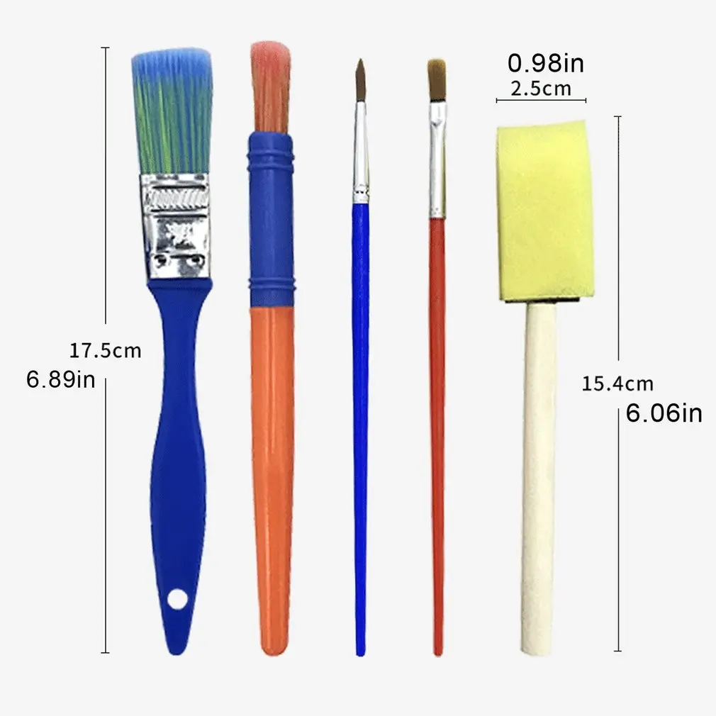 

31 Pieces Sponge Child Paint Brushes Set Paint Brushes and Apron Art DIY Painting Tools Early Child Learning