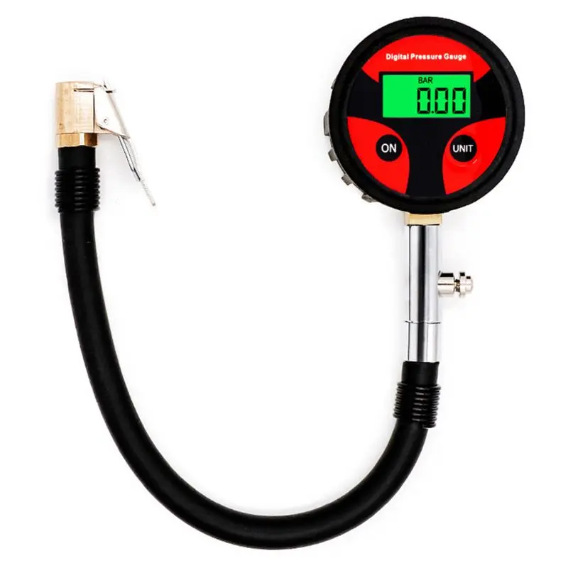 

0-200PSI Digital Tyre Tire Air Pressure Gauge LCD Manometer For Car Motorcycle