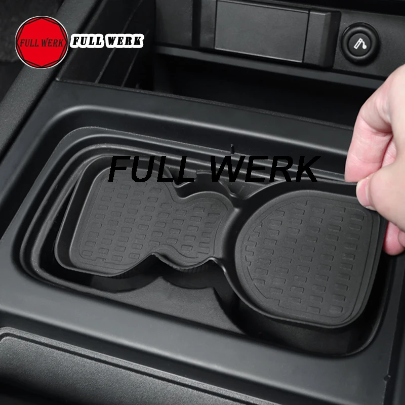 

1pc Plastic Car Front Water Cup Anti Slip Mat Pad Cushion Protector for Defender 20-22 Interior Accessory