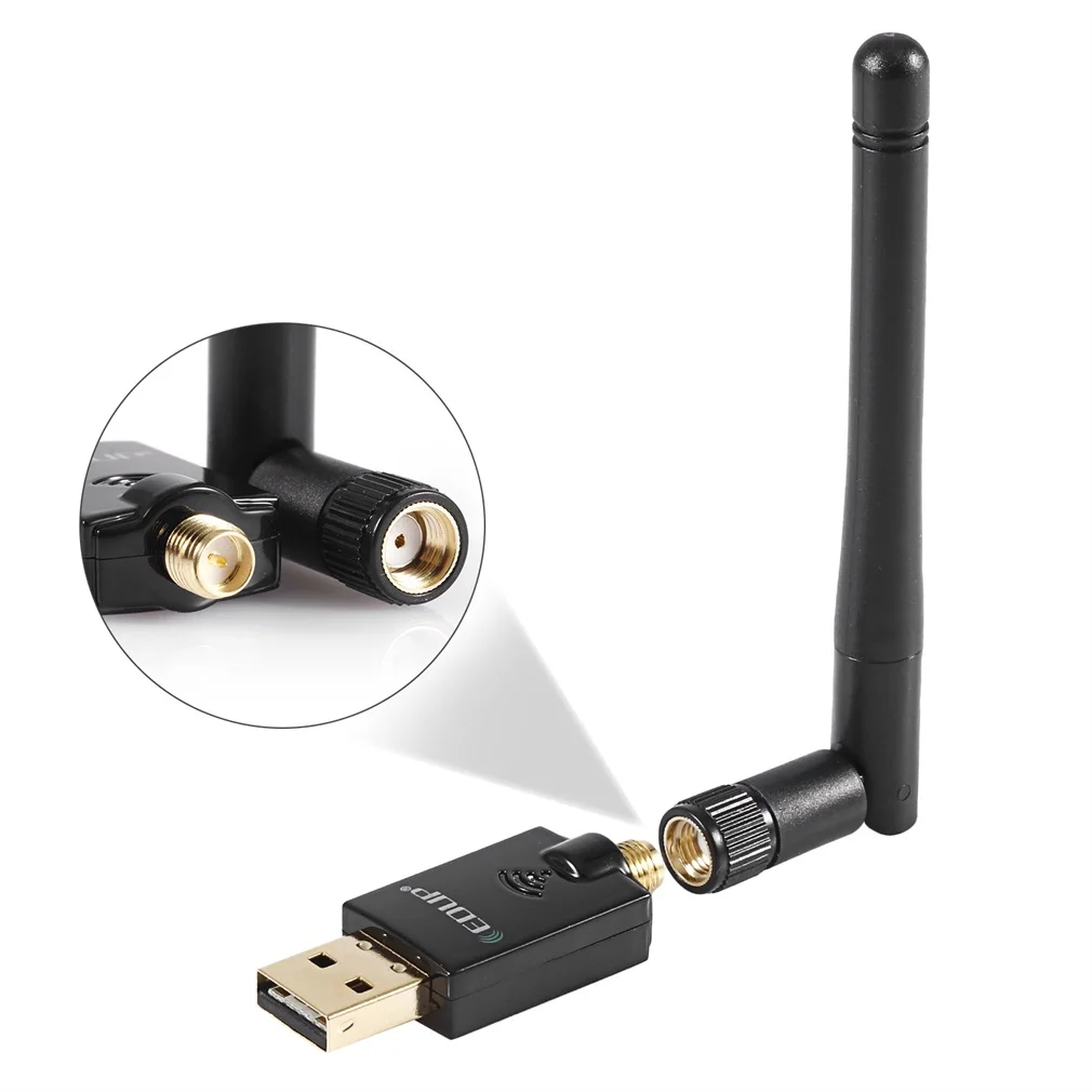 USB WiFi адаптер AC600Mbps 2 4 ГГц и 5 8 беспроводной сетевой двухдиапазонный Wifi ключ 2dBi