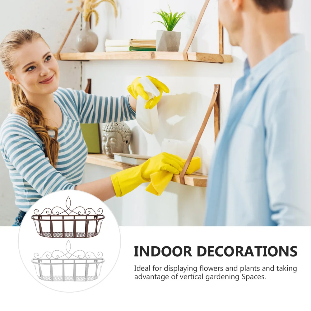 

2pcs Balcony Flower Racks Hanging Plant Holder Storage Rack Hanging Planter