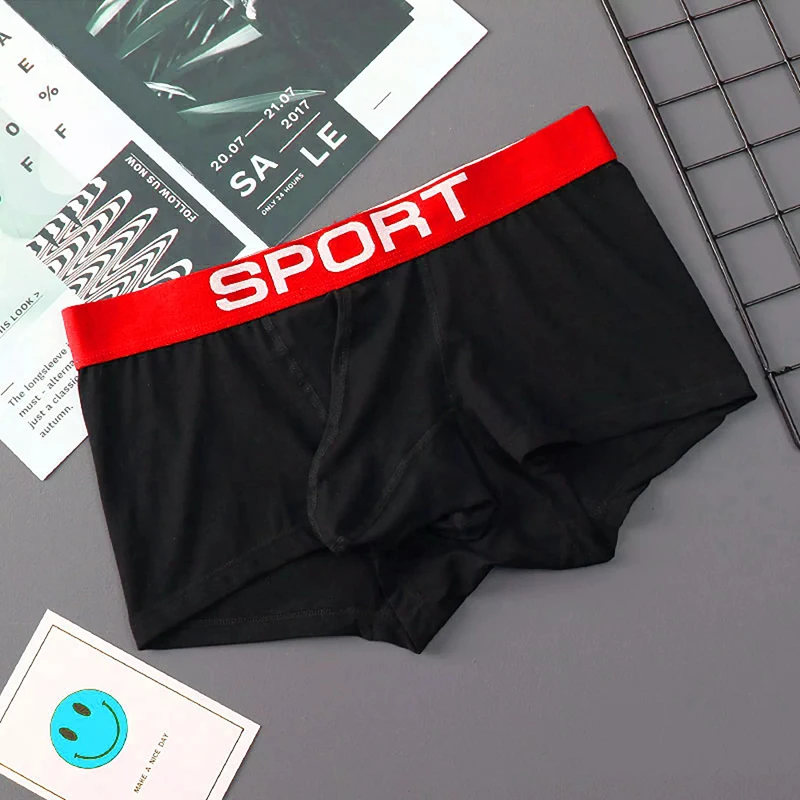 Нижнее белье для мужчин хлопковые боксеры комплект горячих мальчиков красные