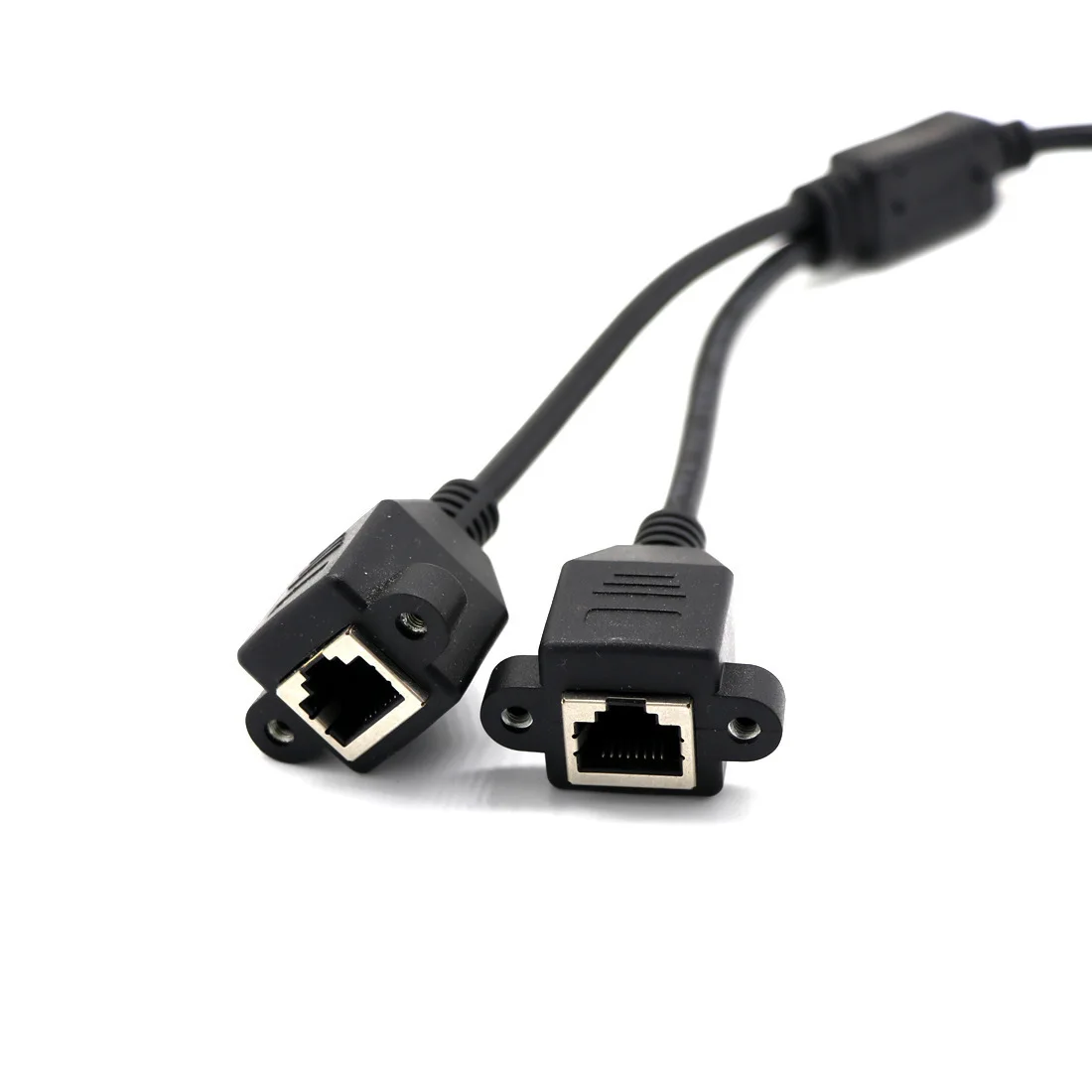 

RJ45 Extension Line 1 / 2 Network Cable with Ear Crystal Connector Connecting Line 1 Male 2 Bus