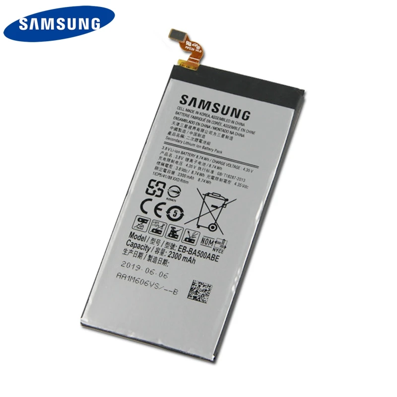 Аккумулятор samsung EB-BA500ABE для samsung GALAXY A5 EBBA500ABE подлинный Сменный аккумулятор для телефона 2300 мАч