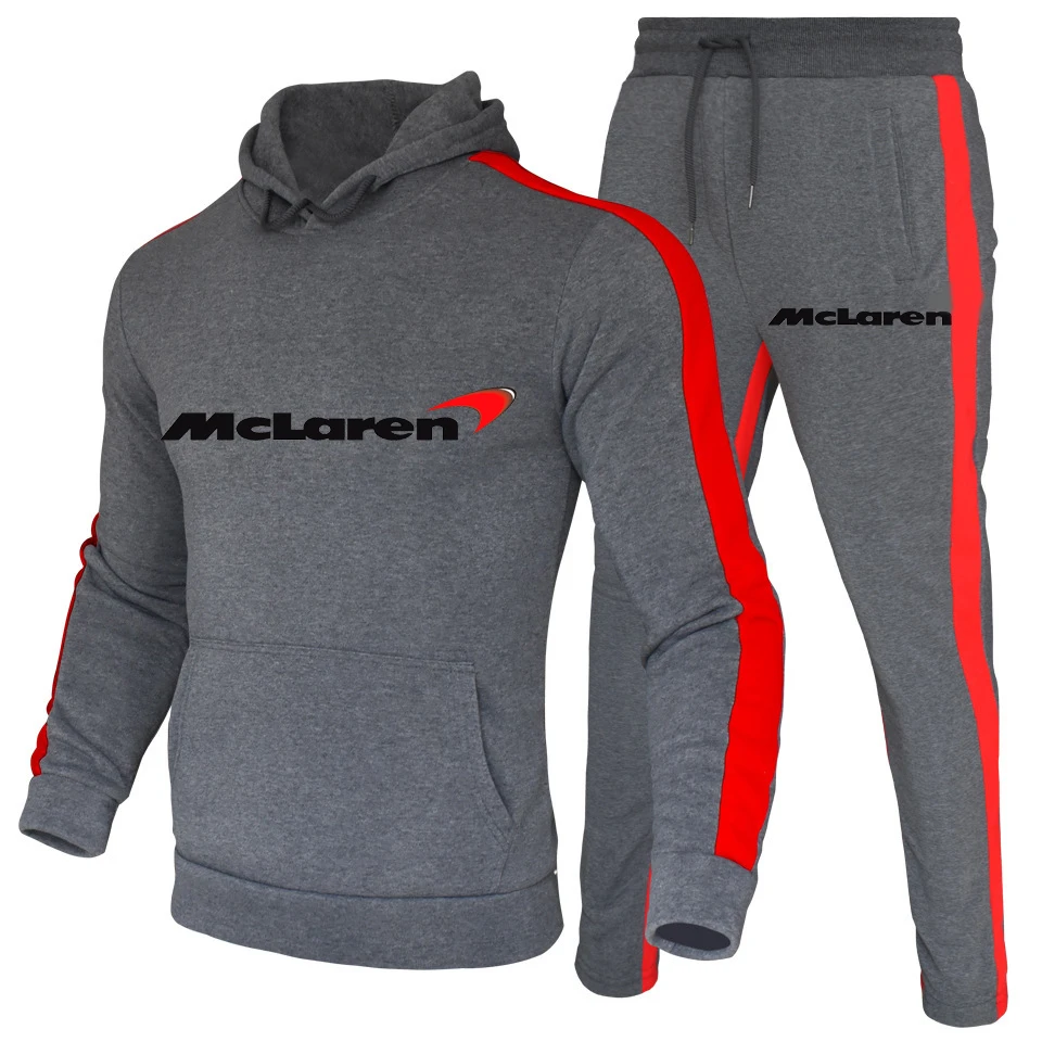 

Новая повседневная спортивная мужская толстовка + спортивные брюки костюм Формула 1 горячая Распродажа McLaren Мужская спортивная одежда брюк...
