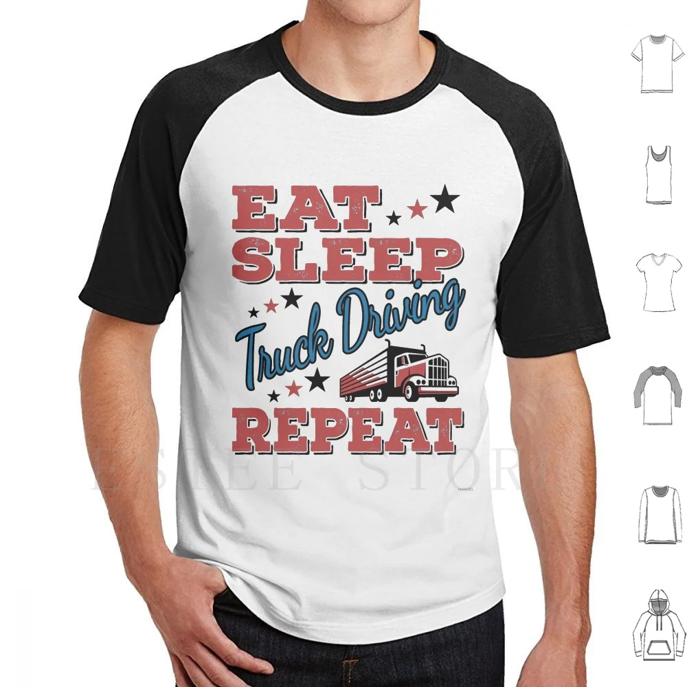 

Футболка с надписью «Eat Sleep Truck Driving»