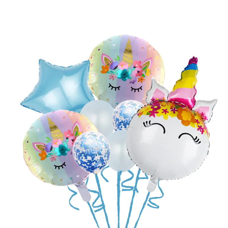 Набор воздушных шаров в виде единорога ресниц Детские шары на день рождения