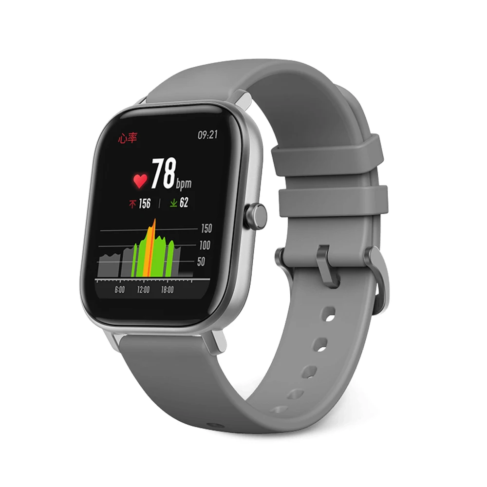 Gray Глобальная версия Amazfit GTS Смарт-часы AMOLED для бега спортивный Пульс 5ATM браслет gps Смарт-часы Amazfit Android часы - Цвет: Gray