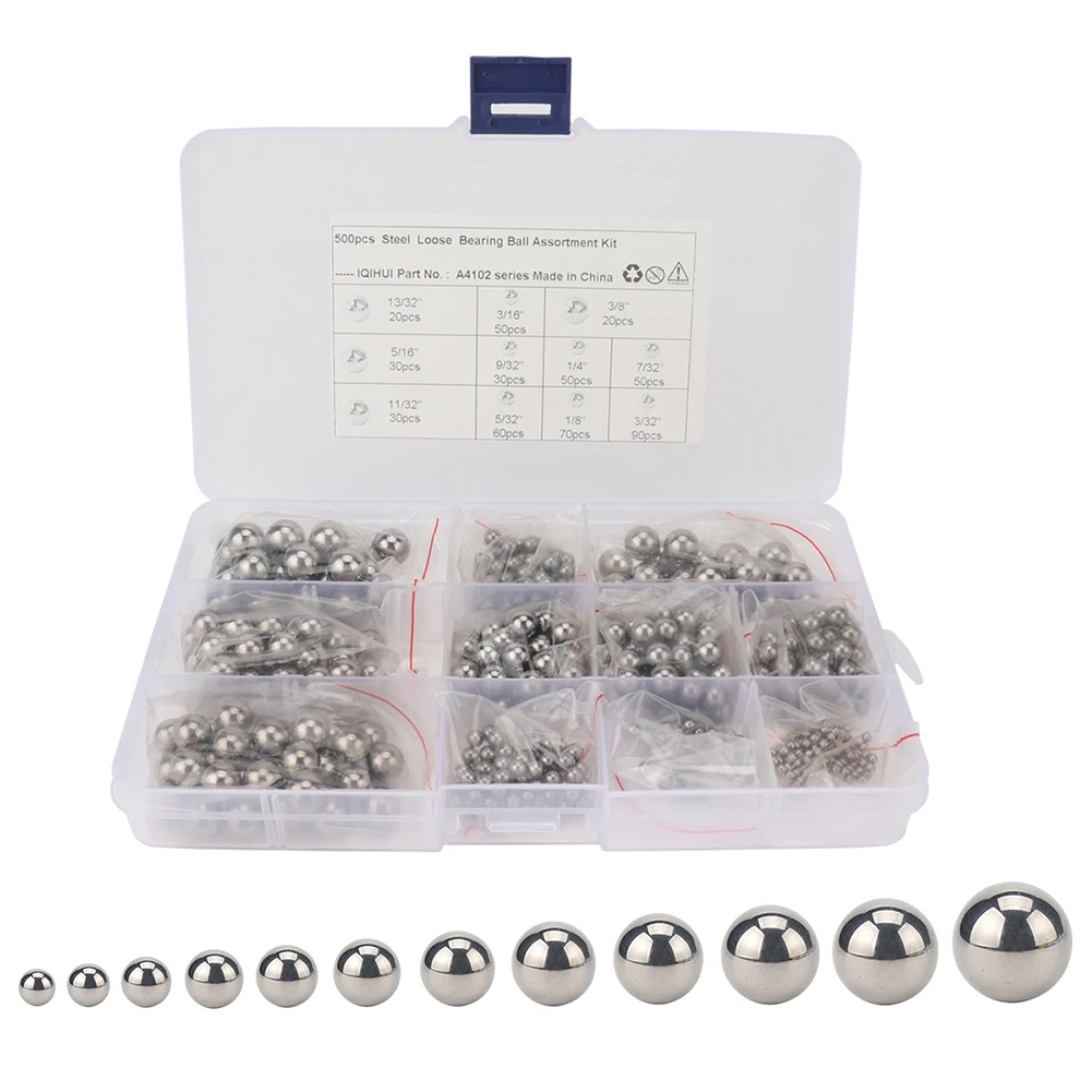 

500pcs G25 High Precision Steel Balls Bearings Kit Replacement for Ships Yachts Precision Chrome Steel Bearing Ball