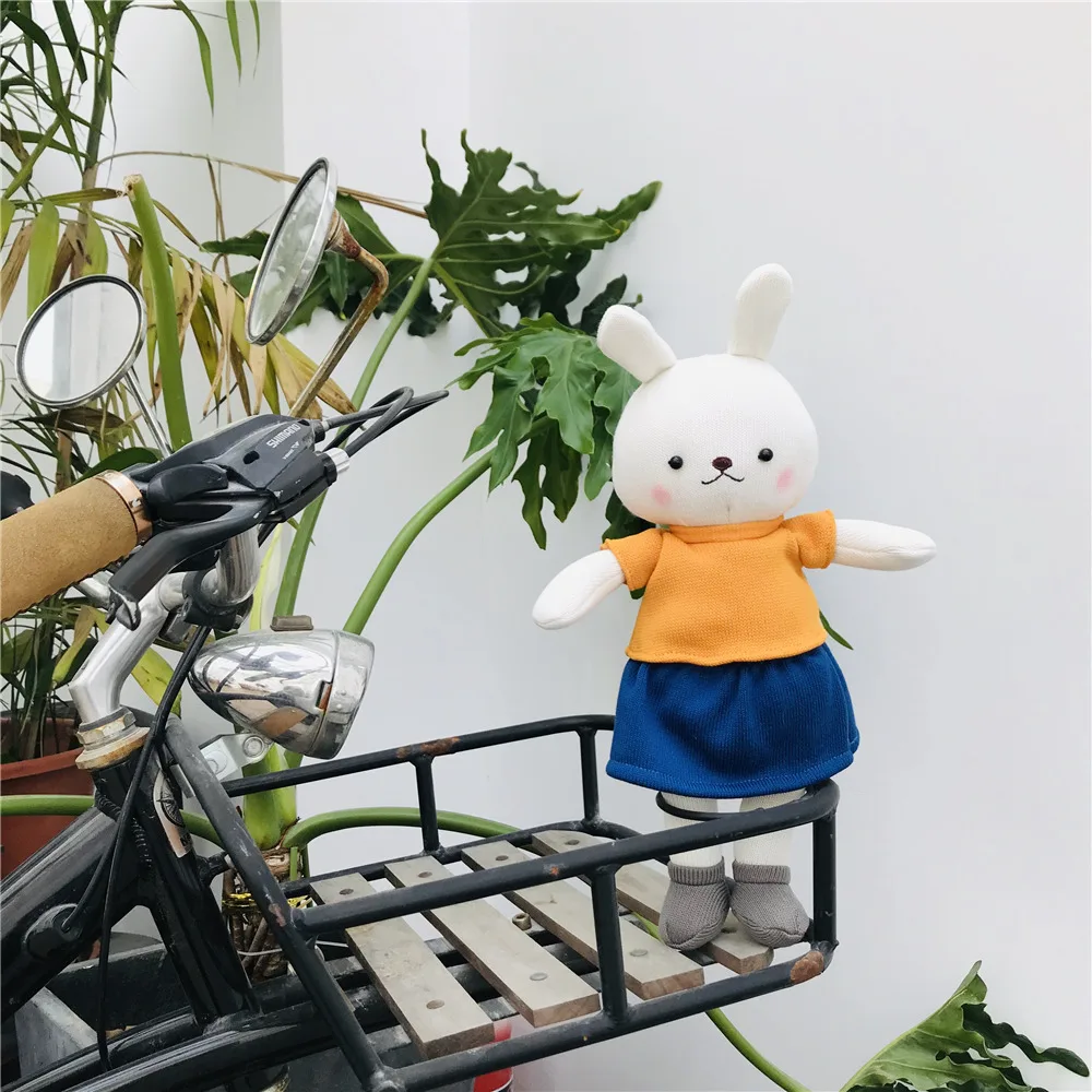 38 см шерстяные Кукла Кролик Плюшевые игрушки вязанное крючком Хлопковые гольфы с