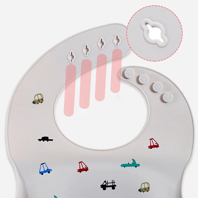 

Silicone Bibs Baby Waterproof Cartoon Stuff Newborn Soft Feeding Accessories Saliva Towel Burp Cloths Apron Adjustable Tableware