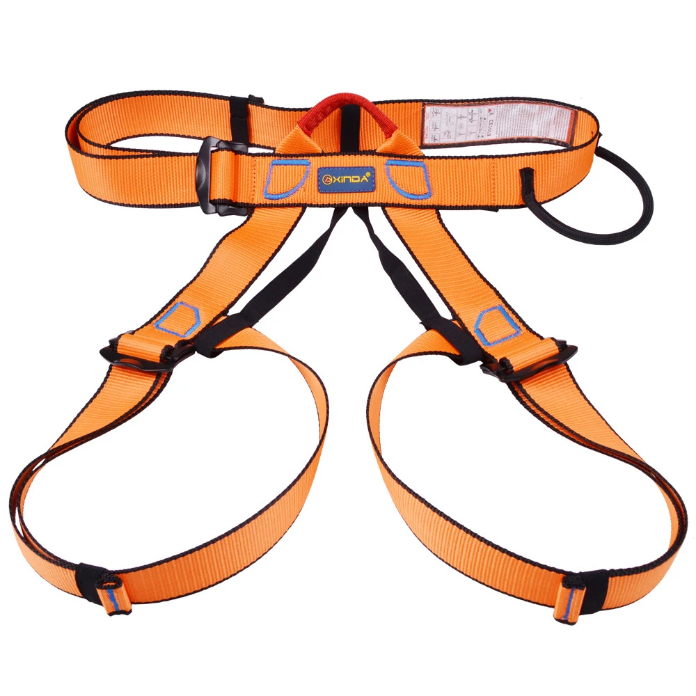 Orange Outdoor Climbing Harness Safe Seat Belt for Men Women Mountaineering Training Caving Rappelling camping climbing Equipment - Цвет: Orange