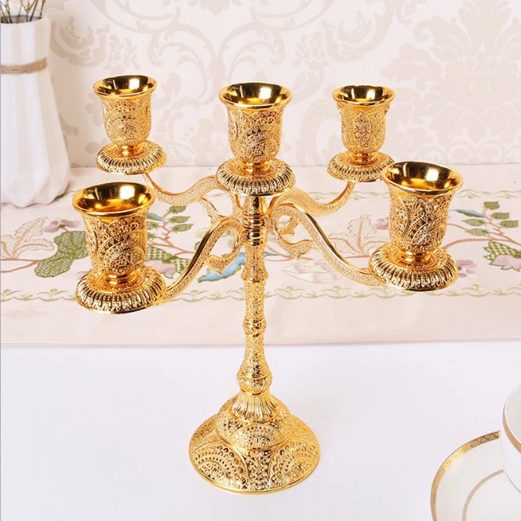 5 Arms сплав канделябр держатель для свечей набор дома центральная часть украшения