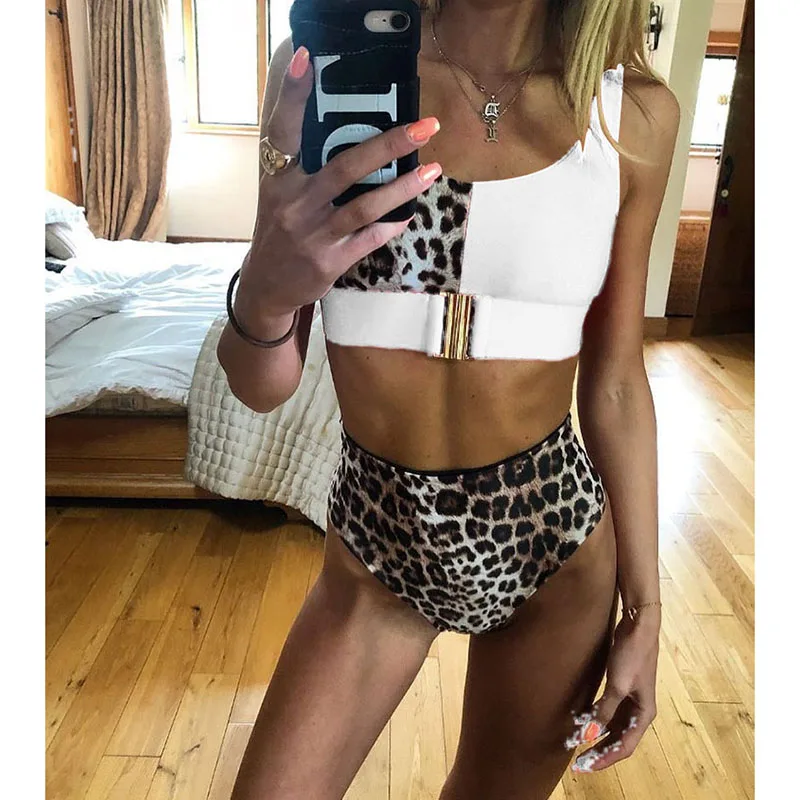 

New Sexy Leopard Bikini High Waist Swimwear Women Swimsuit Biquini Push Up Bikini Set Bathing Suits Beach Wear Swim
