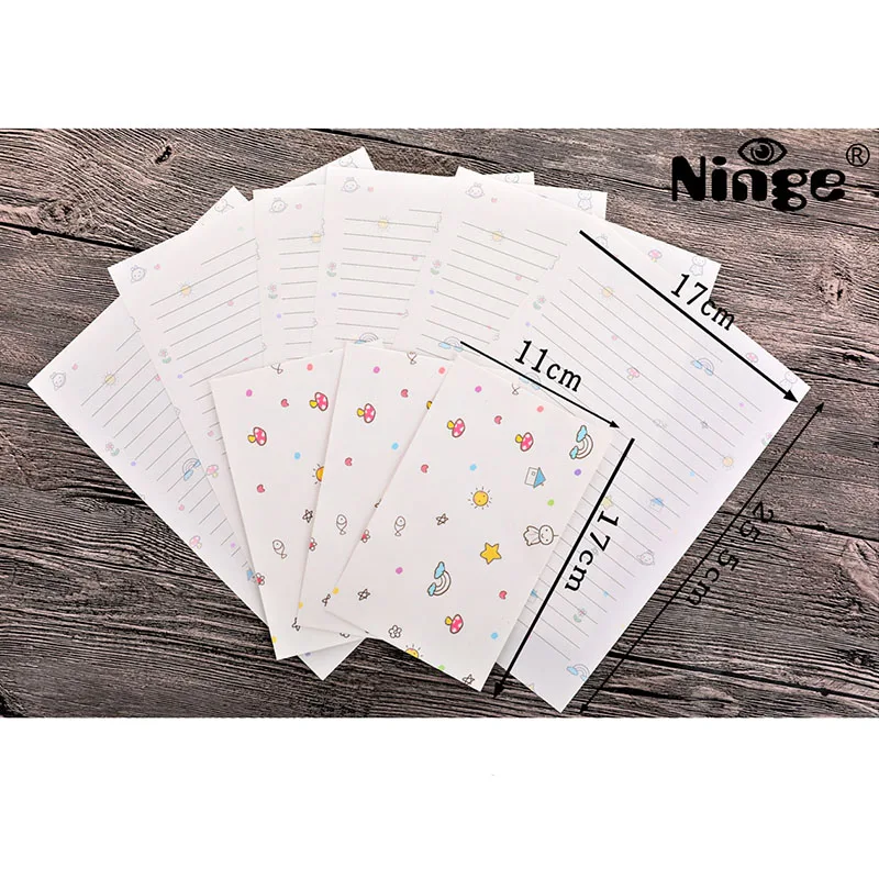 NJ 001 93 Большие размеры письма 6pc + конверты 3 предмета 9 шт Модный комплект детской