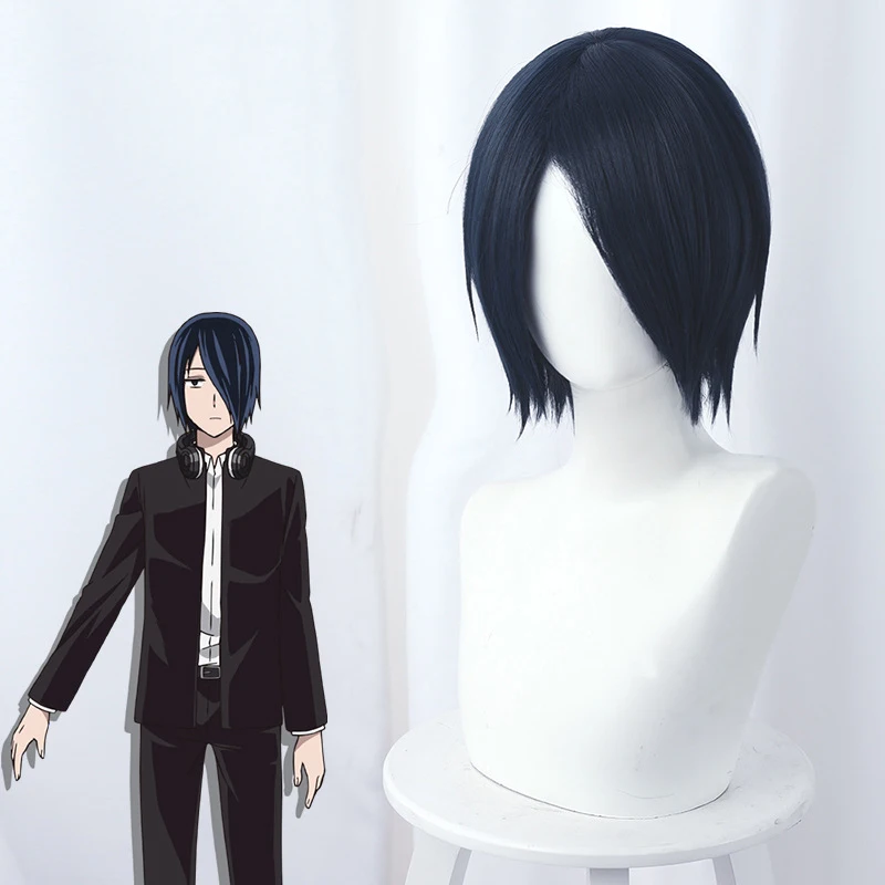 Kaguya-sama: Love is War Yu Ishigami темно-синий короткий парик для косплея термостойкий костюм