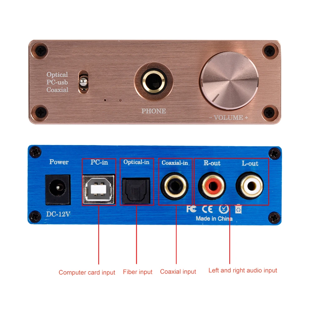 Цифровой аудио декодер Kebidu Hi-Fi DAC вход USB коаксиальный Toslink оптический выход