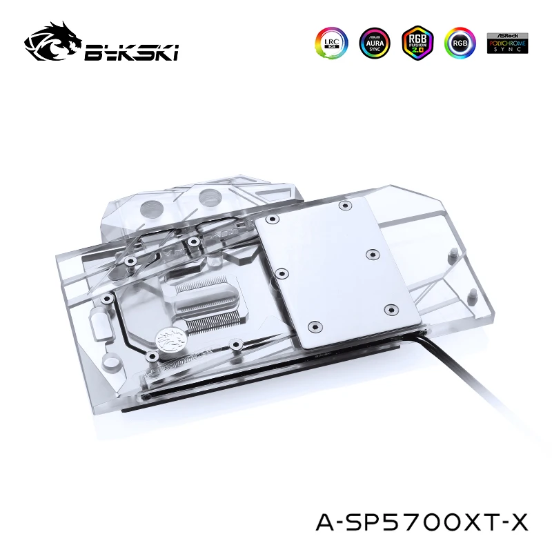 

Кулер для графического процессора Bykski для MSI RX 5700 XT MECH/evo, Sapphire RX 5700 XT,Dataland Red Devil, полностью закрывающий водяной блок