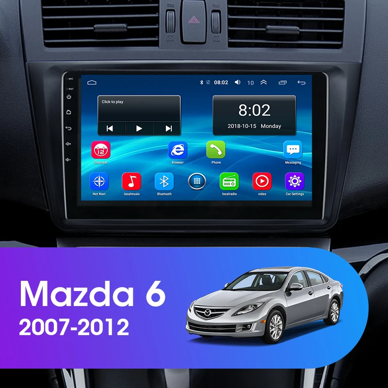 JMCQ 9 &quot4G Wifi для Mazda 6 2007-2012 автомобильный радиоприемник RDS HIFI Android плеер GPS навигация