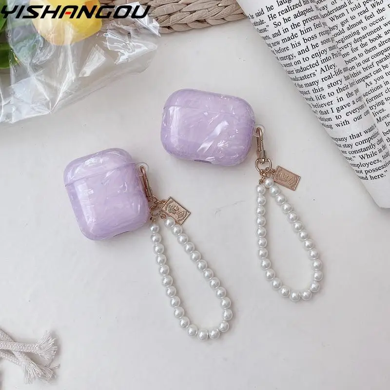 

Для Apple Airpods Pro 1st 2nd жемчужный браслет оболочка с узором наушники Защитный Мягкий противоударный чехол для AirPods Pro Чехол