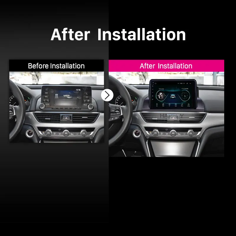 Harfey 9-дюймовый HD сенсорный экран Android 9 1 Автомобильный GPS радио для Honda Accord 10 2018-2019 с