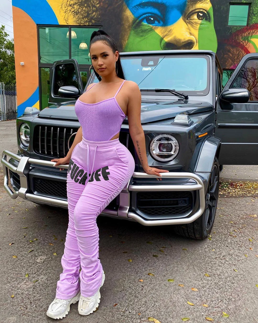 

Women's Trousers Summer Thin Letters Pile Pile Pants