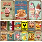 Металлический знак в виде кекса, винтажный постер в стиле индастриал-деко, винтажный женский Металлический Настенный декор для гостиной, декоративная роспись