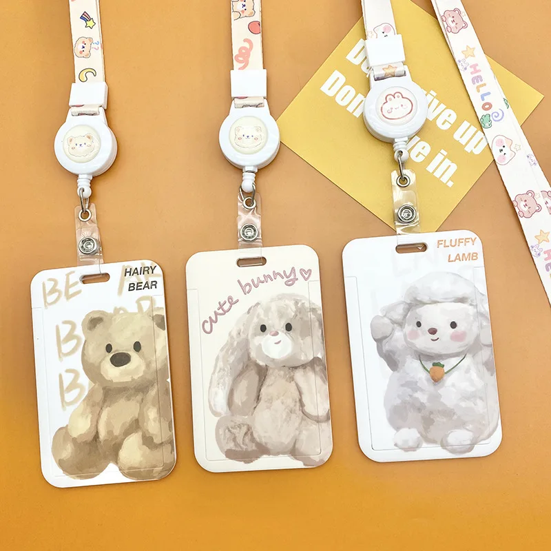 

Женский и мужской мультяшный чехол с выдвижной пряжкой с милыми животными, держатели для кредитных карт, держатели для банковских карт, бей...