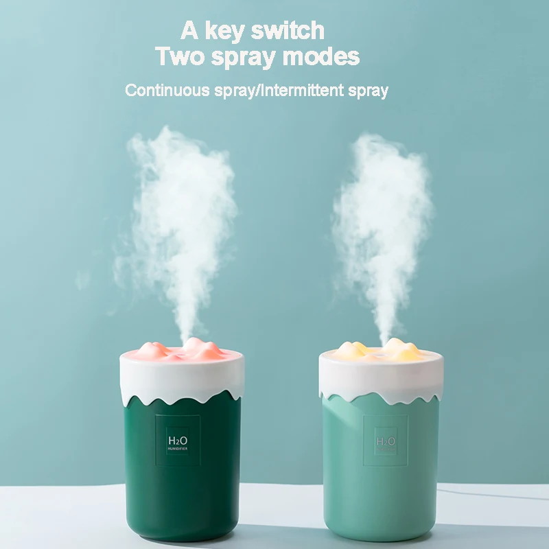 

Увлажнитель-Ароматизатор воздуха, 450 мл, USB, с цветным освещением