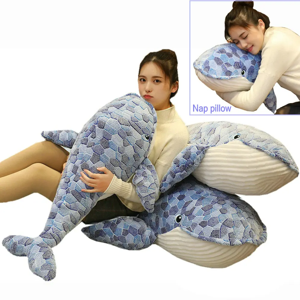 Фантастический гигантский синий кит плюшевые игрушки набивная морская Подушка с