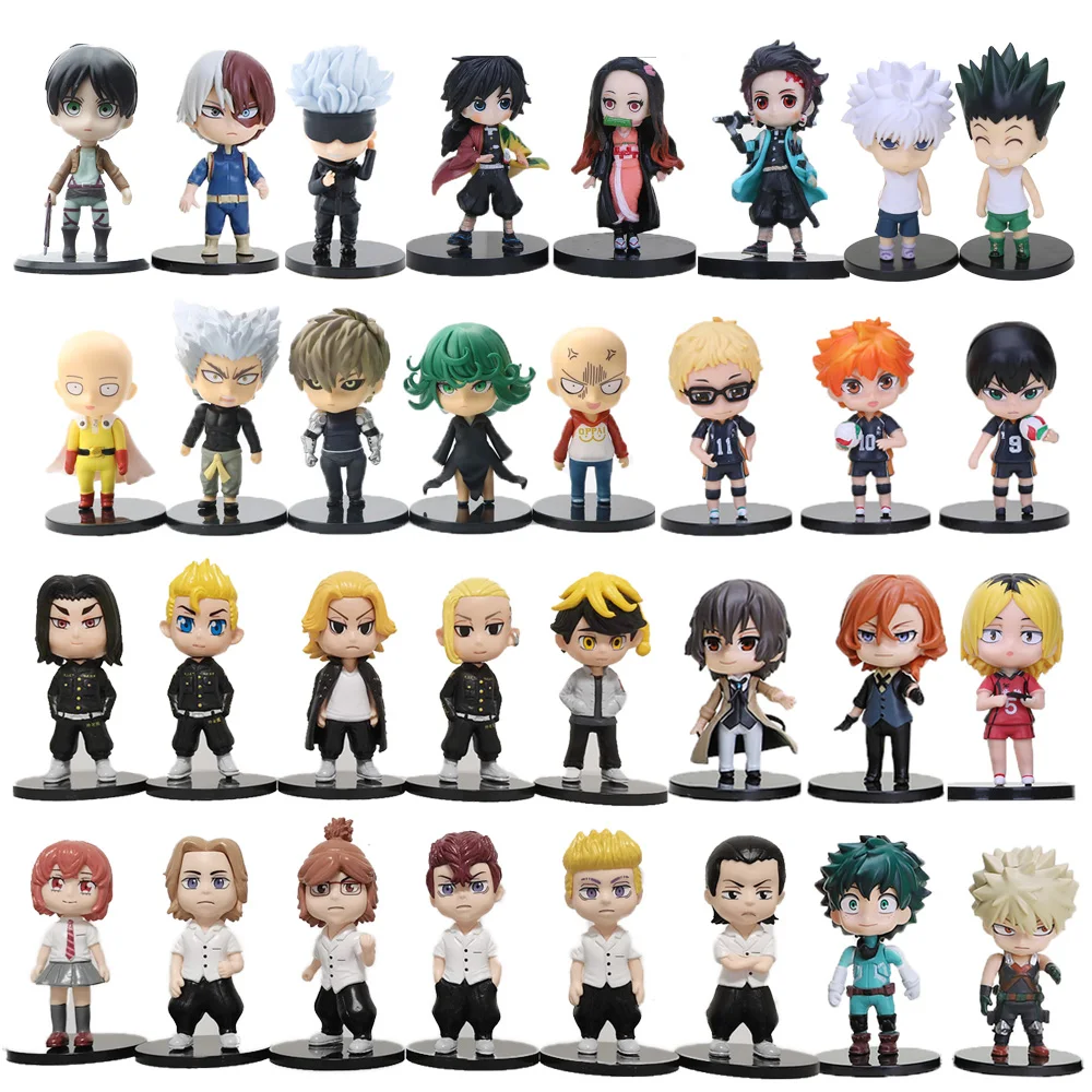 S Q Version Tokyo Revengers Jujutsu Kaisen Haikyuu Attack On Titan Pvc Action Figure Anime Model Toys Doll