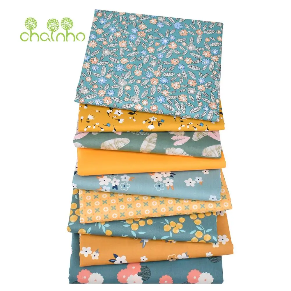 

9 Pcs/Lot,Vintage Color,Printed Twill Cotton Fabric,Patchwork Clothes For DIY Sewing Quilting Baby&Children's Material,40x50cm