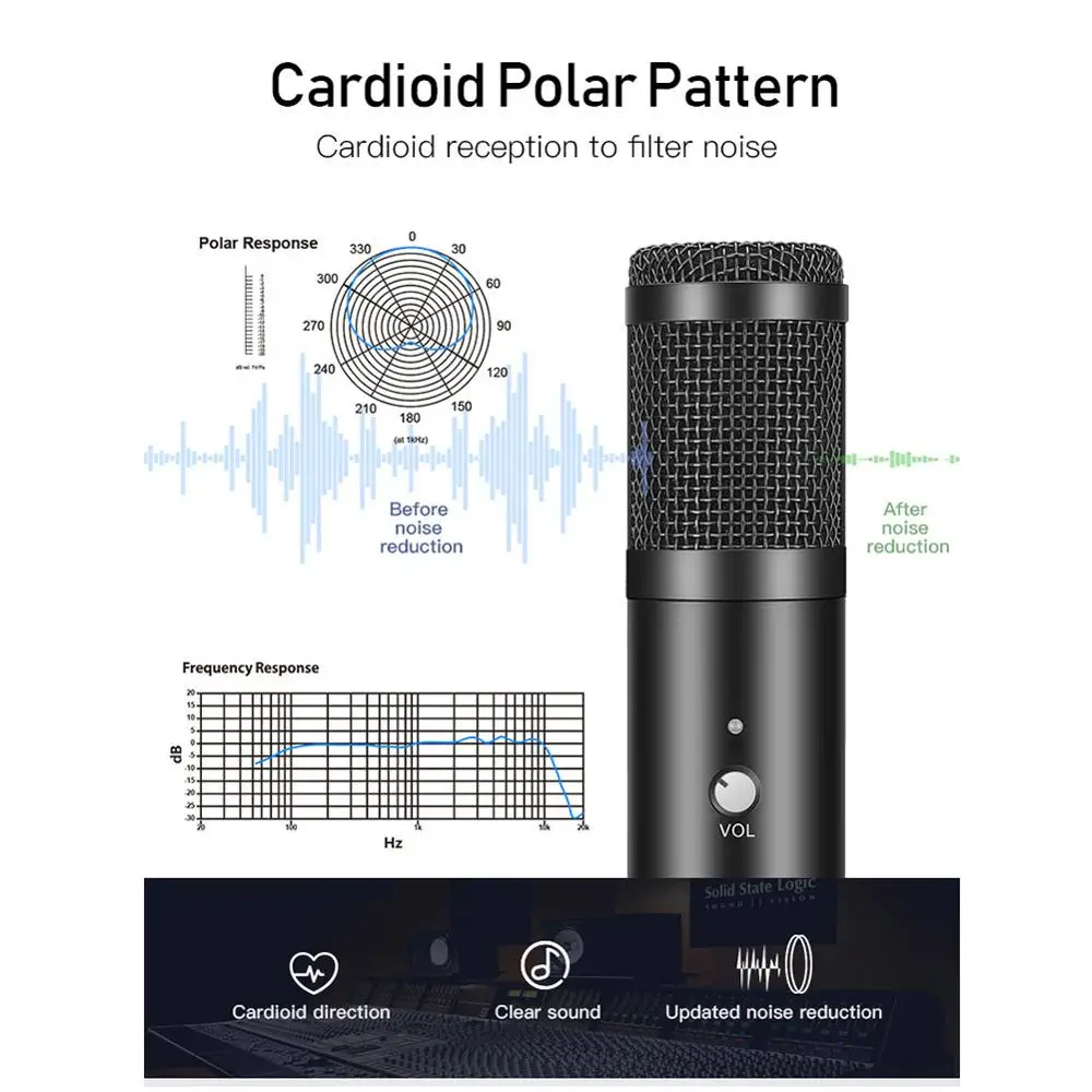 USB конденсаторный микрофон для компьютера караоке Студия bm 800 YouTube игровая Запись