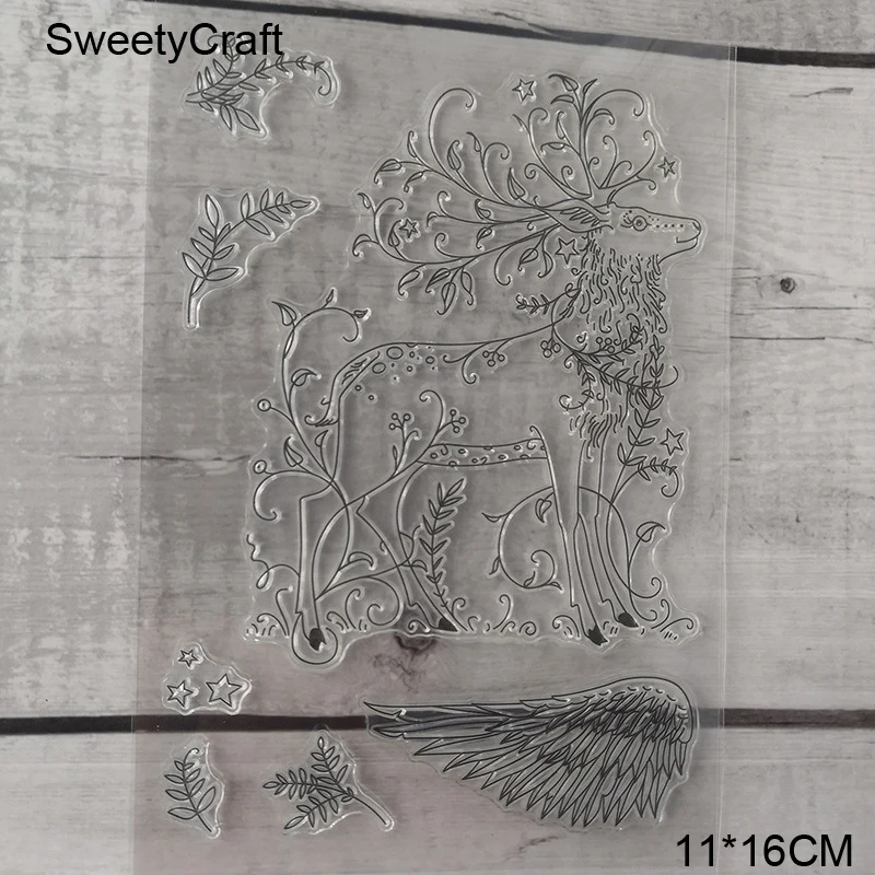 Мишка обнимает звезды прозрачные марки новинка 2020 скрапбукинг резиновый штамп