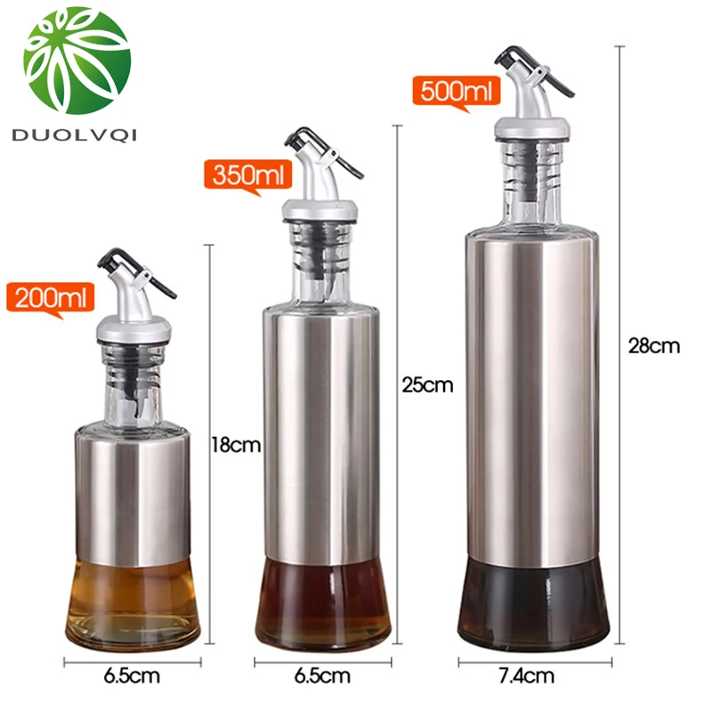 Кухня Стекло бутылка для масла Нержавеющая сталь масло косметика парфюмерия