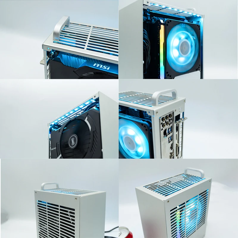 Компьютерный чехол HTPC, безопасный шкаф ITX, мини рама, полностью алюминиевый корпус для видеокарты RTX 2070 1660 i3 i5 i7 8700 K39 PC Gamer Chassis E
