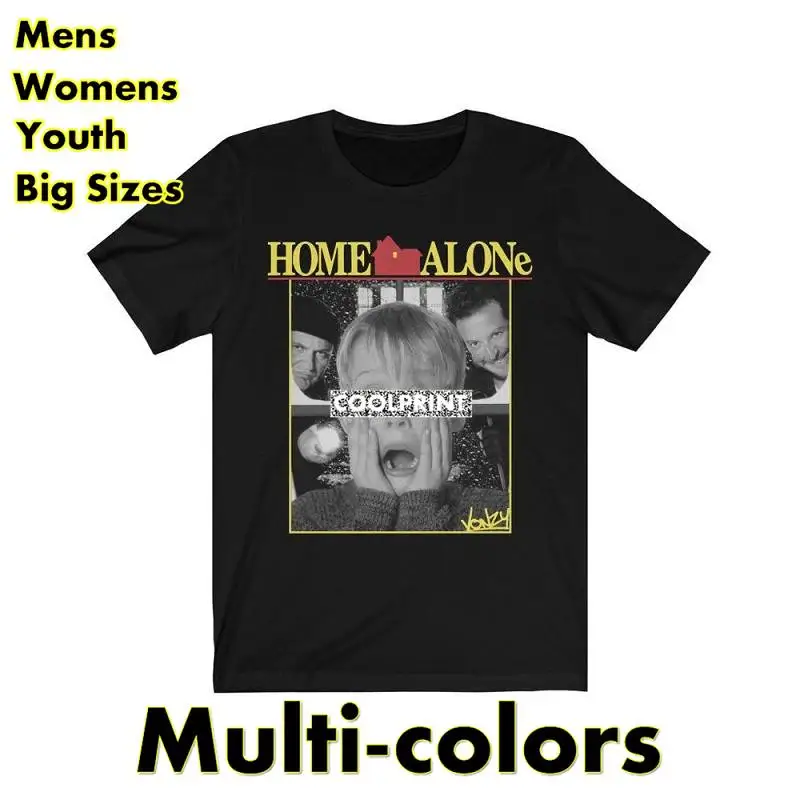 

Home Alone retro movie tshirt tee shirt available in many colours T Shirts Oversized Mens Novelty t-shirts Printed Shirts
