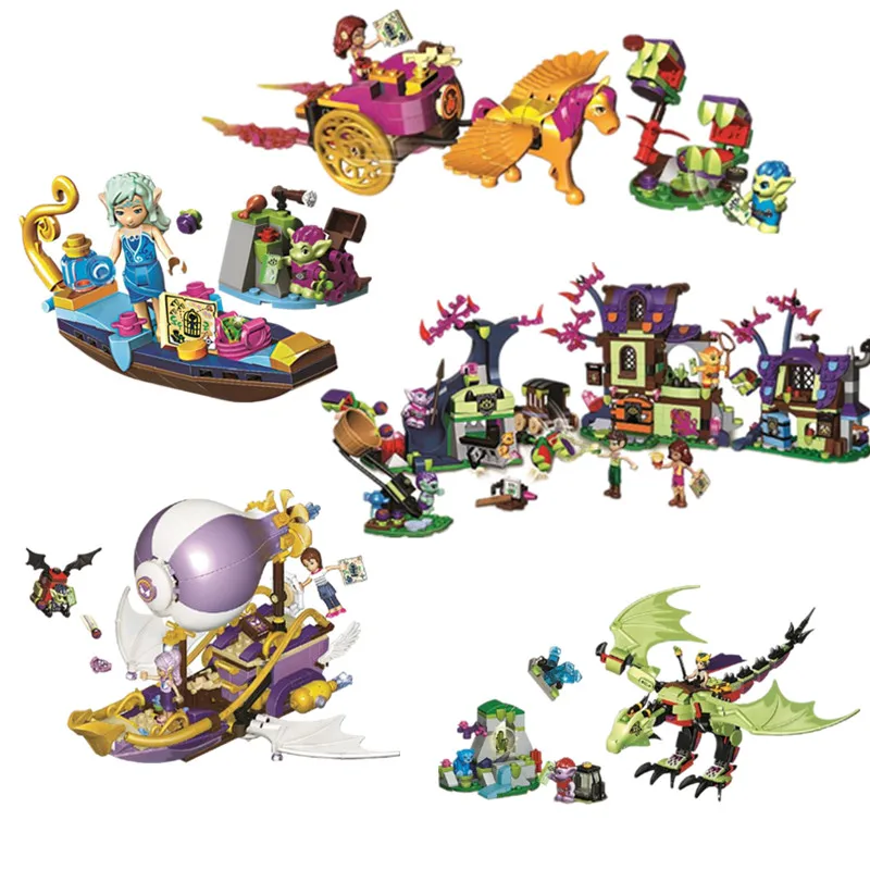 

New Elves Fairy Friends Figures Building Block Bricks Toy Compatible Lepining Dragon Series Bricks Girls Fairy Toy Diy Gift