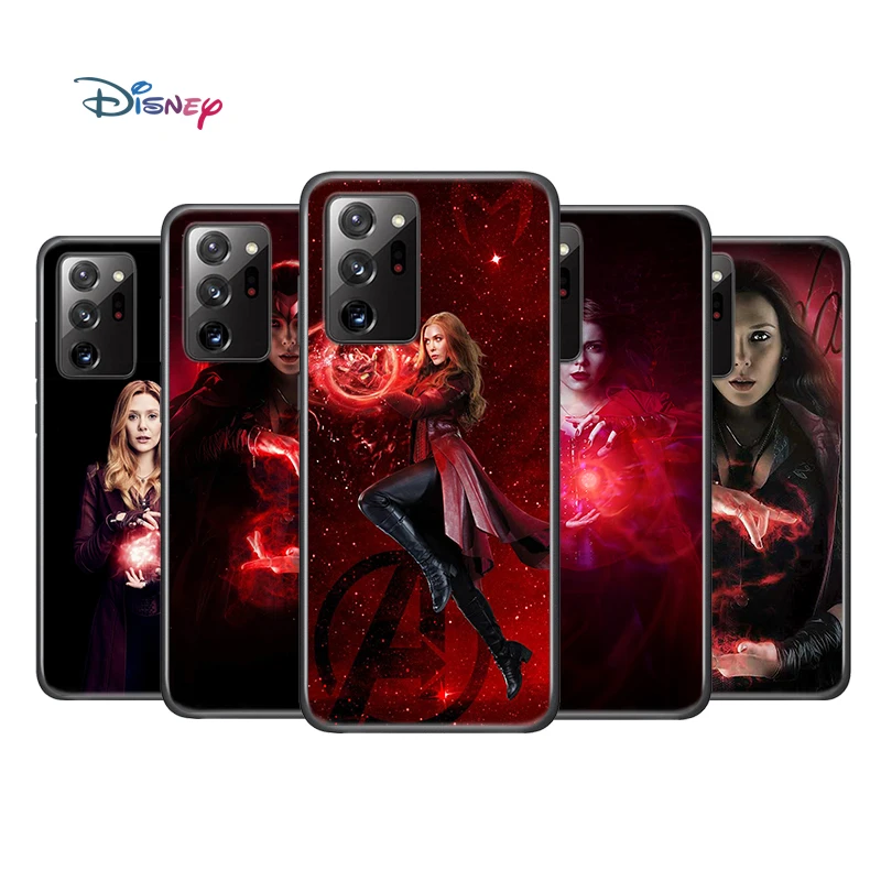 

Wanda the Scarlet Witch Marvel For Samsung Note 20 10 8 9 M02 M31 S M60S M40 M30 M21 M20 M10 S Ultra Pro Plus Black Phone Case