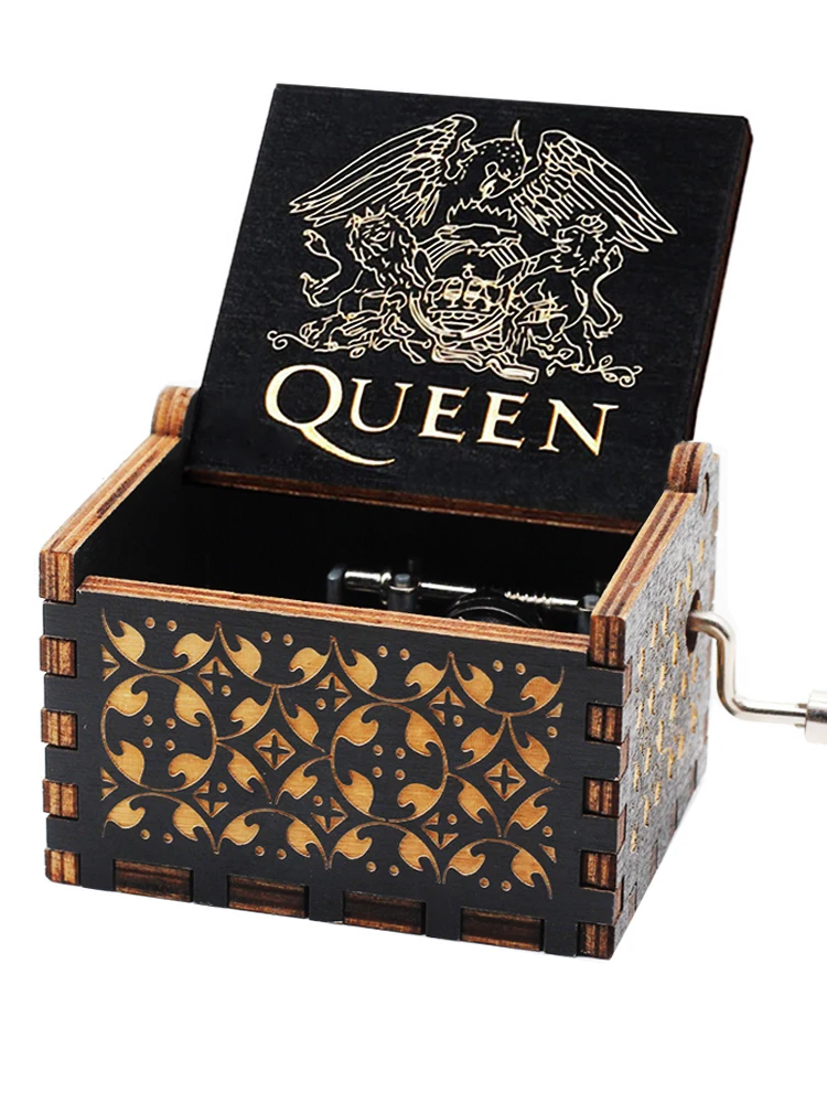 Деревянная музыкальная шкатулка с рукояткой Музыкальная на тему крестного отца