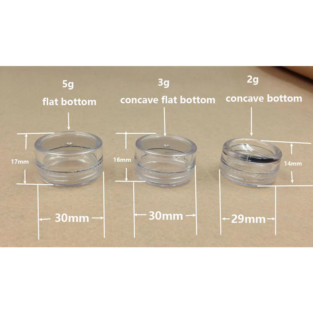 100 шт. пластиковые банки для косметики 2 г 3 10 г|Многоразовые бутылки| |