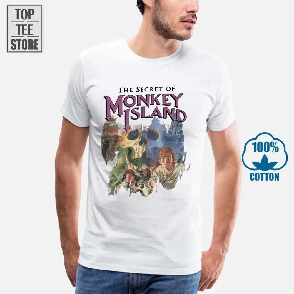 Оригинальная футболка с принтом The Secret Of Monkey Island Мужская оригинальным чехлом Guybrush