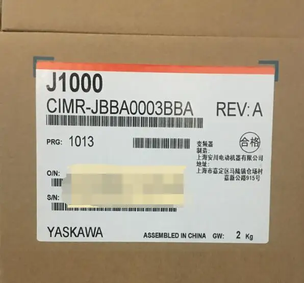 

Новый оригинальный Инвертор серии J1000 CIMR-JBBA0003BBA, однофазный 220 В/кВт
