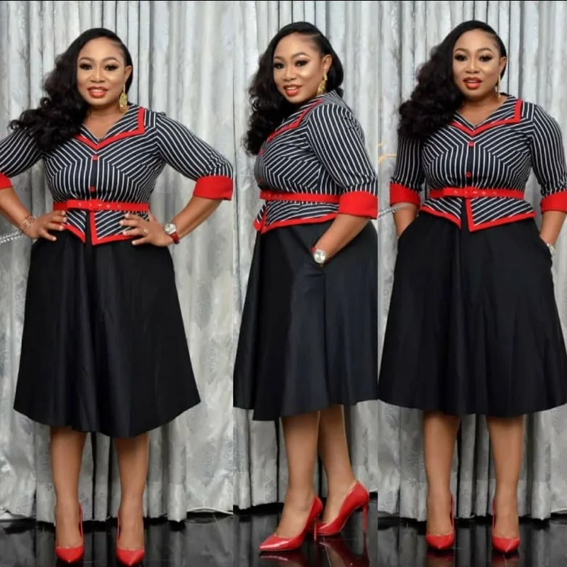 5XL 4XL размера плюс женская одежда комплект из обуви в африканском стиле платья для