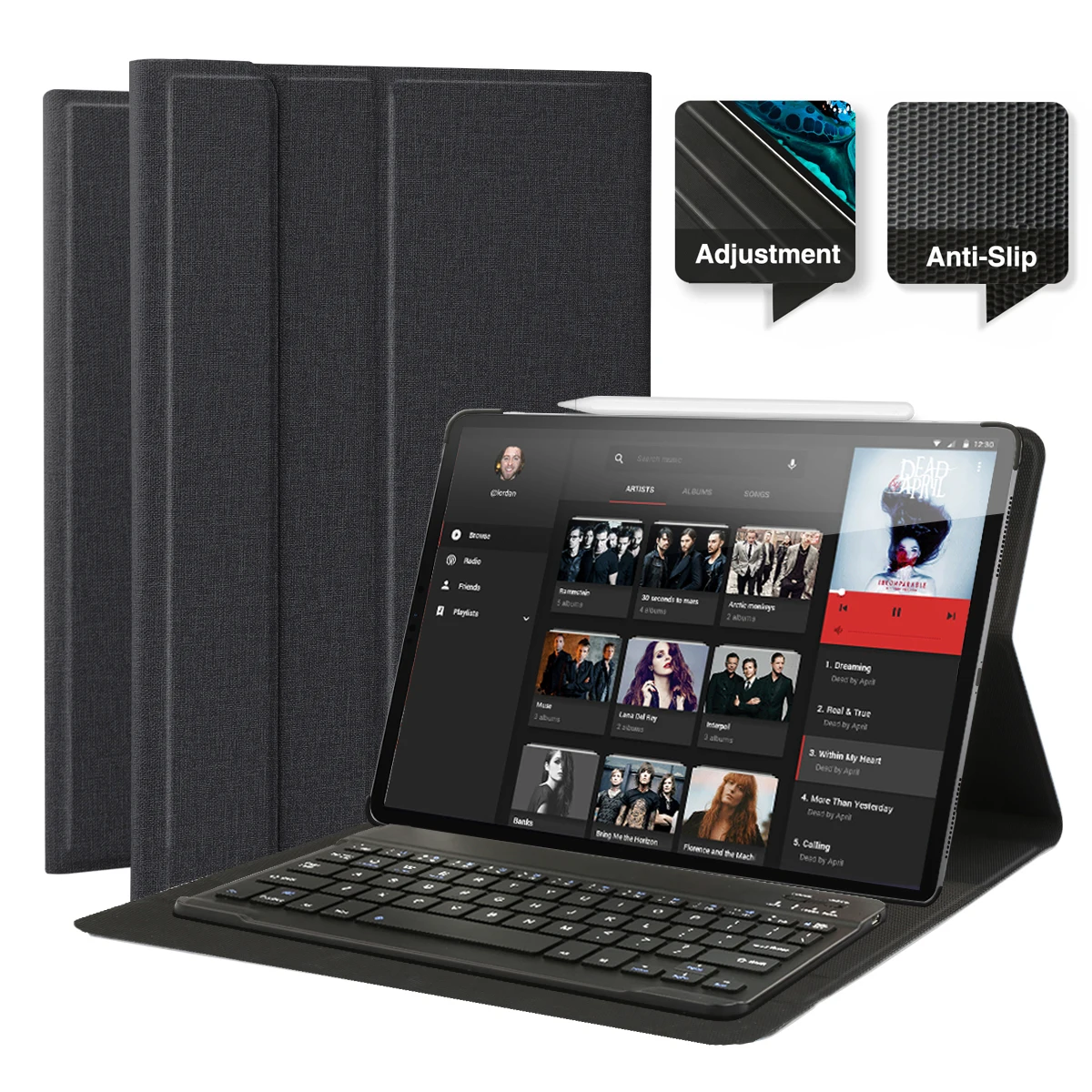 Чехол из искусственной кожи с Bluetooth клавиатурой для iPad Pro, 11 дюймов, A1934, A80, A2013, a1989, магнитная противоскользящая Крышка для планшета Apple