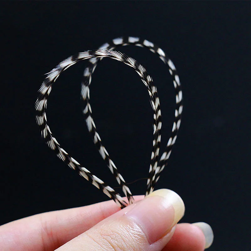 Grade A 20feathers Whiting black&white grizzly fly tying rooster saddle feather 6-9''Long 14#16#18# dry fly tying saddle hackle