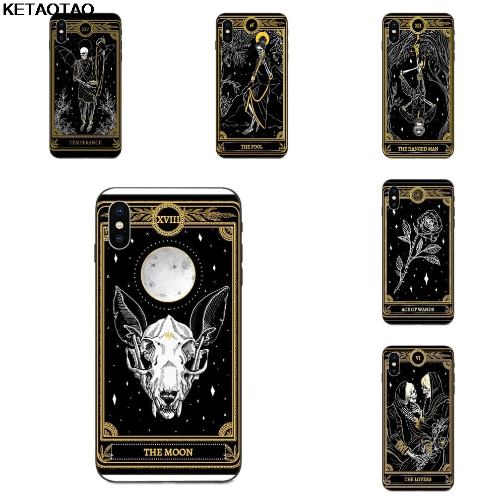 Чехол для телефона с картами KETAOTAO Black Marigold Tarot s iPhone 4S SE 5C 5S 6S 7 8 Plus X XS XR 11 Pro из