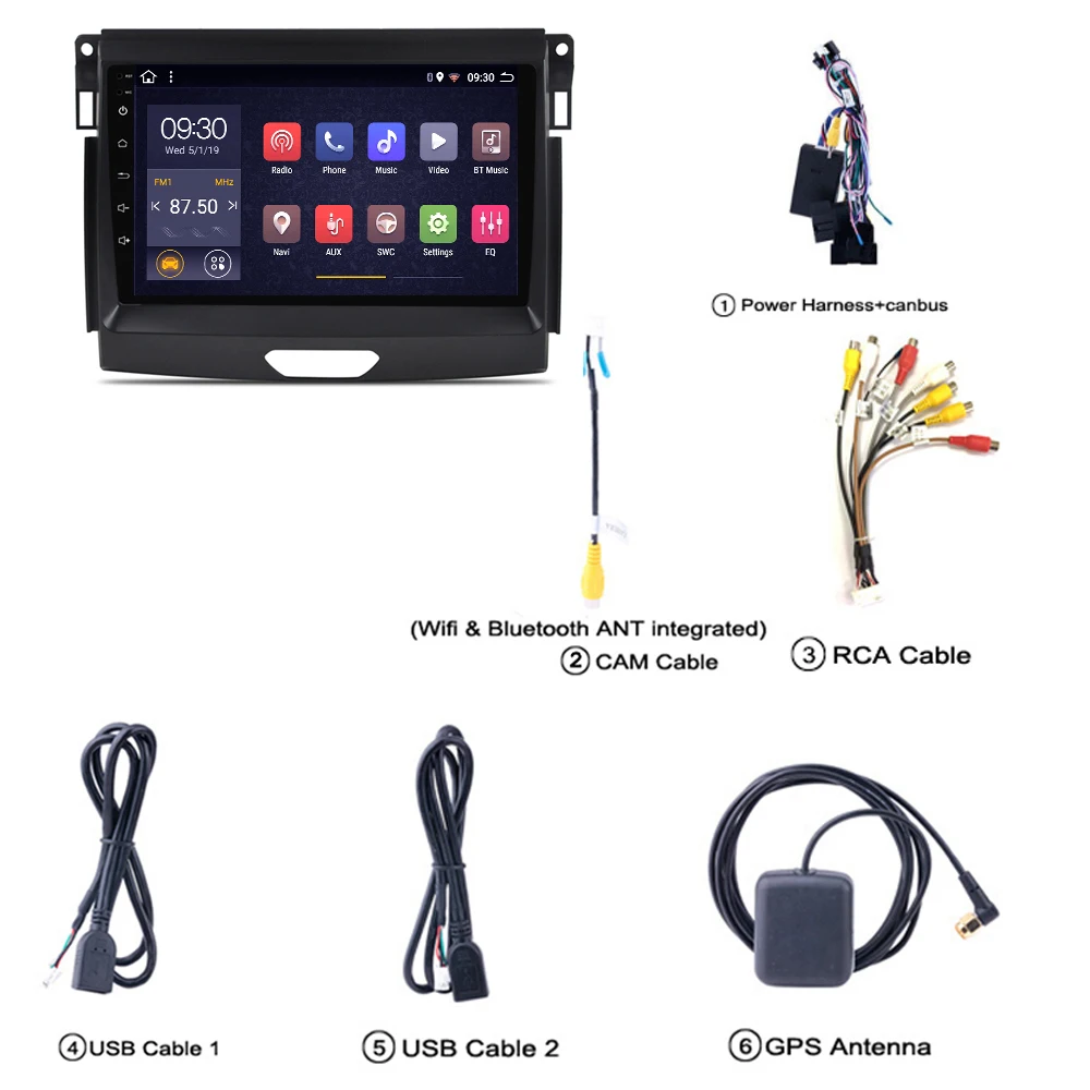 Автомагнитола RAM2G для ford Ranger 2016-2019 мультимедийная система DVD-плеер Магнитола DSP RDS