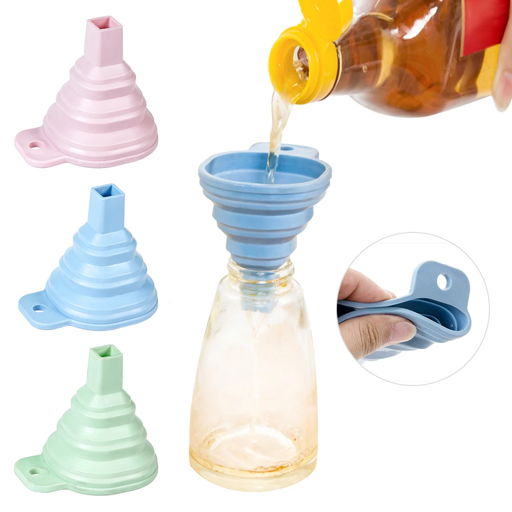 1 шт. силиконовая Складная воронка кухонный жидкий инструмент портативная